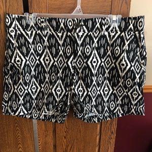Black and white printed shorts